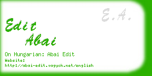 edit abai business card
